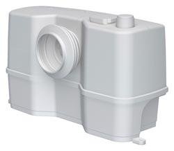 Grundfos Sololift 2  WC - 1  канализационная установка  Канализационная установка Grundfos Sololift 2 WC-1 предназначена для отведения сточных вод от унитаза и раковины. • Мах. подача – 149 л/мин• Мах. напор – 8,5 метров• Мах. температура перекачиваемой жидкости 40С.• Уровень включения/выключения - 63/40 мм от днища резервуара• Потребляемая мощность 620 Вт• Напряжение питания: 220-240 В• Масса 7,3 кгВходной патрубок – DN 100 (для унитаза) и DN 40 (для раковины)Напорный патрубок – DN 32 для трубопровода с наружным диаметром 23, 25, 28 и 32 мм (любой из указанных)Более подробно о канализационных установках Grundfos Sololift можно прочитать здесь.